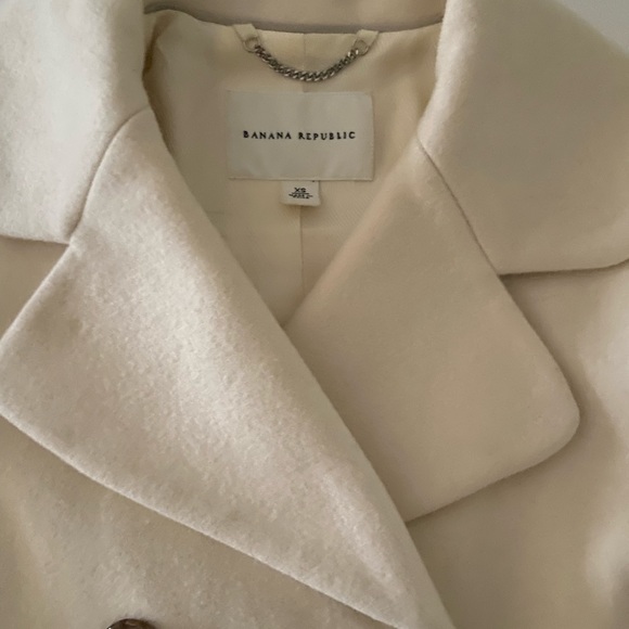 Banana Republic Cream Wool Peacoat - Picture 5 of 7